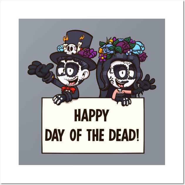 Happy Day Of The Dead Kids Wall Art by TheMaskedTooner